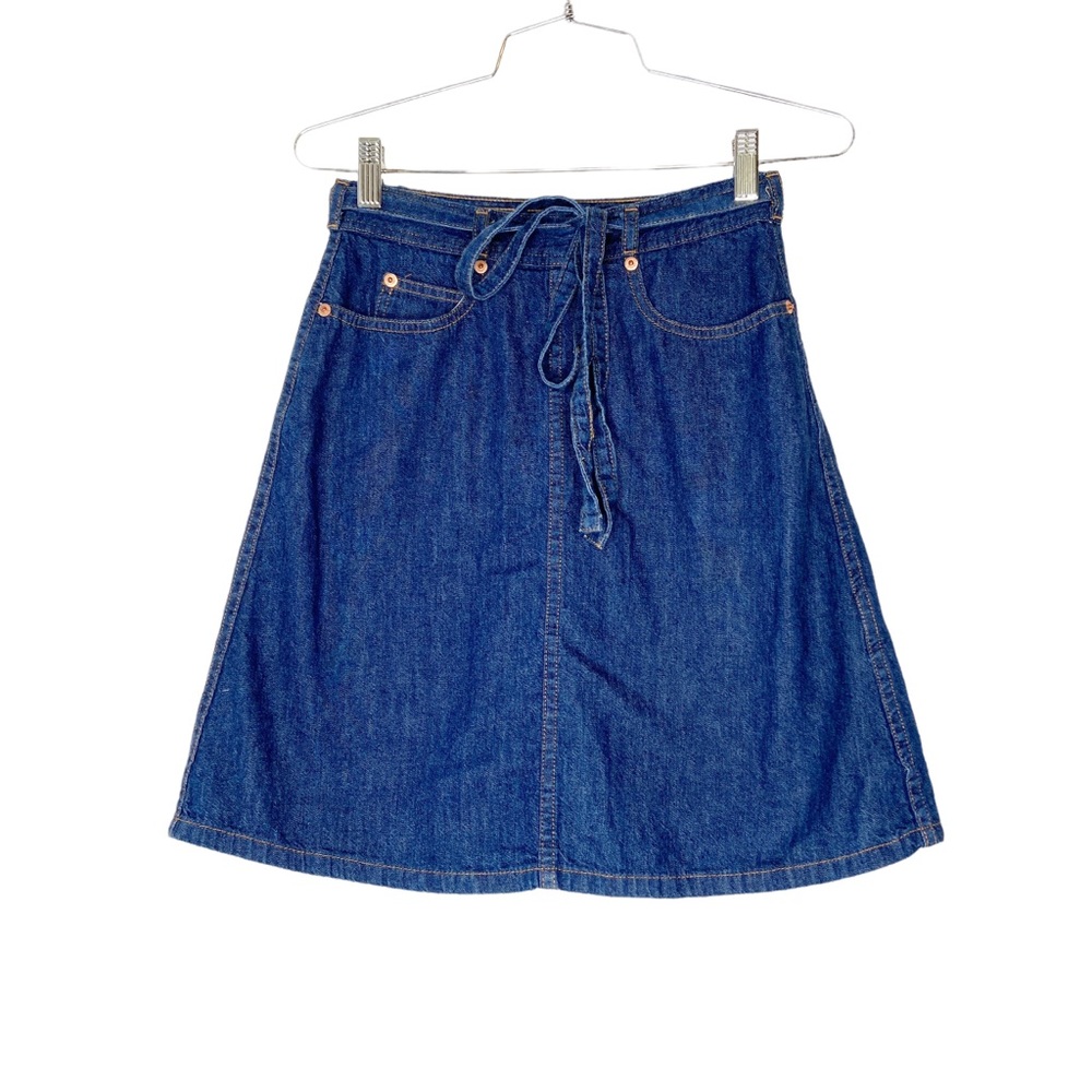 Club Monaco Denim Wrap Skirt with Pockets Size 4